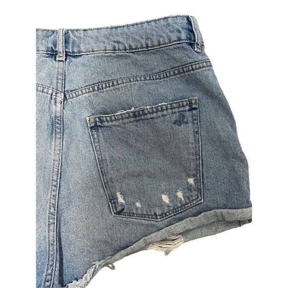 DL1961 Cleo High Rise Lapis Distressed Shorts Size 32 - Picture 6 of 6